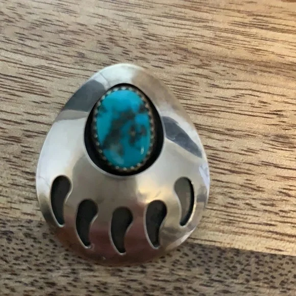 1980s Authentic Native American Navajo Turquoise/Silver Earrings - Picture 3 of 4